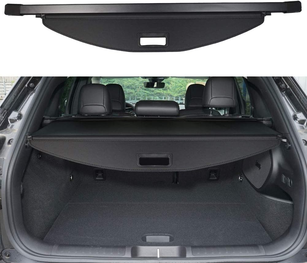 Cargo Cover for Jeep Cherokee Accessories 2019 2020 2021 2022 2023 Rear Trunk Shade Cover(Not fit for Grand Cherokee)